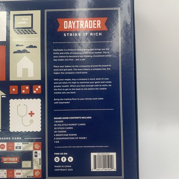DAYTRADER Strike It Rich A Financial Board Game from Lyon Works New Open Box - Picture 4 of 13